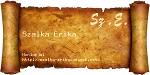 Szalka Erika névjegykártya