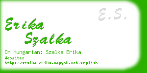 erika szalka business card